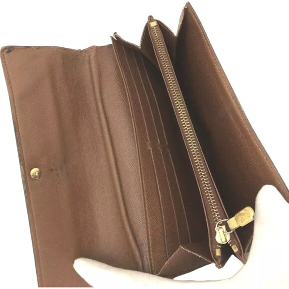 157141BR (L1) Louis Vuitton Wallet Long Portefeiulle Sarah Brown Monogram - Picture 6 of 9